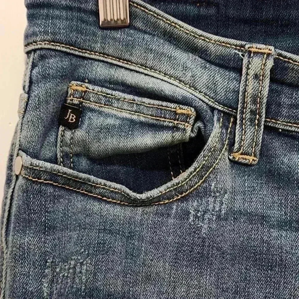 Judy Blue Distressed Skinny Fit Jeans Womens Size 13/31 - Picture 5 of 16